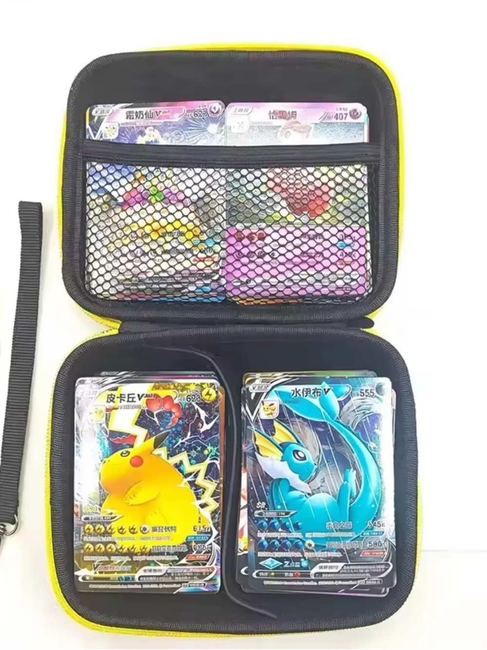 Pokemon Cards Binder Holder, Holds Up to 400+ Cards Hard-Shell Box Organize